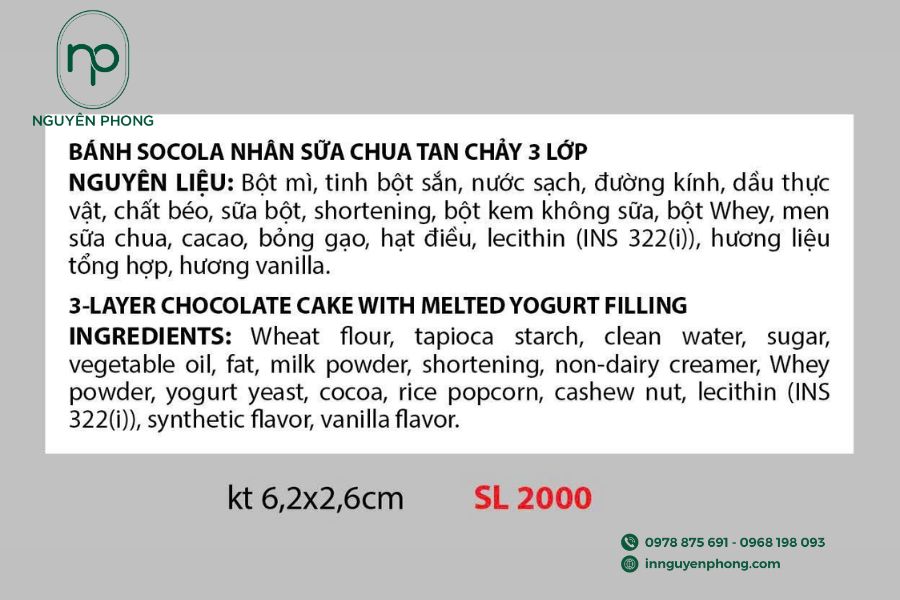 Mẫu thiết kế in tem dán bánh kẹo 